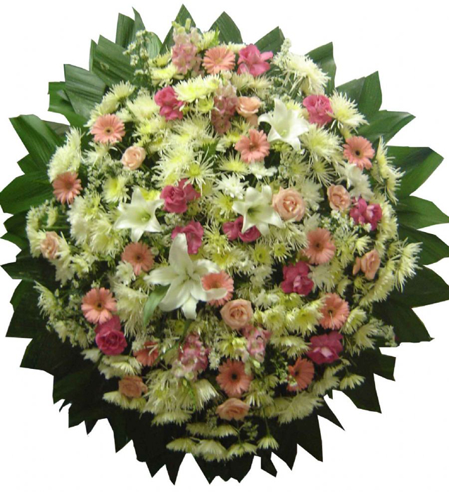 Coroa de flores Rosas, Crisântemo e Gerbera | Coroa de Flores Belo Horizonte